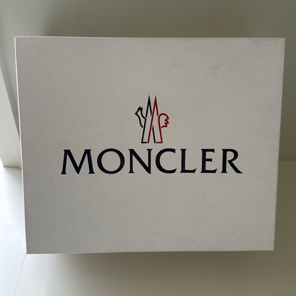 Moncler White Navy Red Logo Large Shoe Box Storage Box Gift Box
